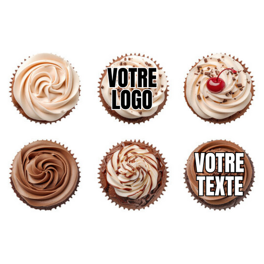 Cupcake topper « sur-mesure » - Pour écrire ce que vous voulez (lot de 10)
