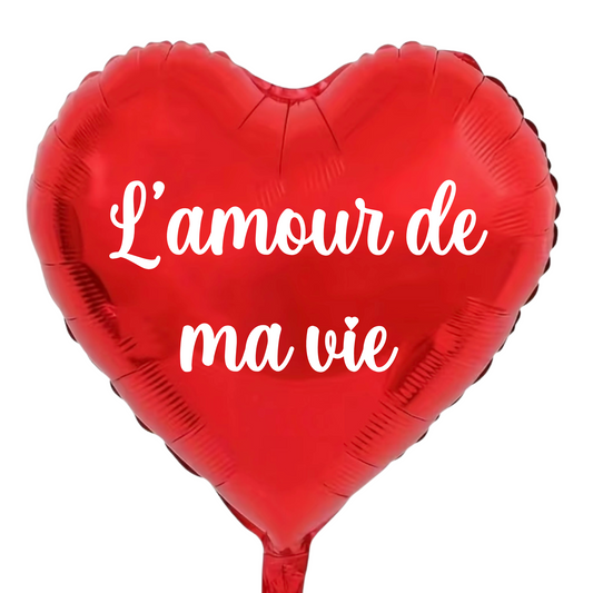 Ballon cœur métallique 80 cm – Émotion en Grand Format