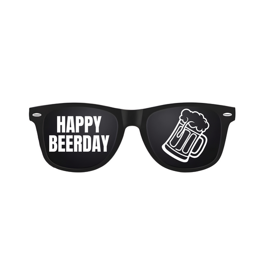 EDITION SPÉCIALE: Lunettes « Happy Beerday » (Vynile blanc)