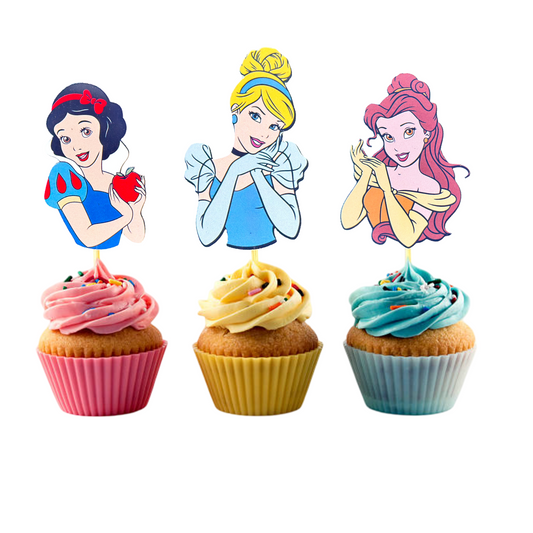 Cupcake topper « Princesses disney » (lot de 10)