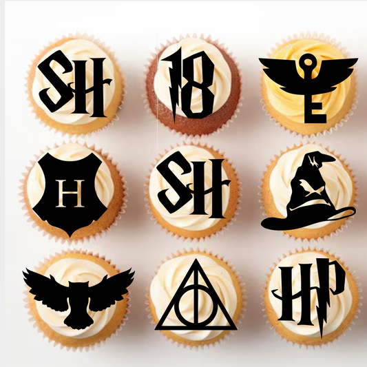 Cupcake face topper Harry Potter (lot de 10)