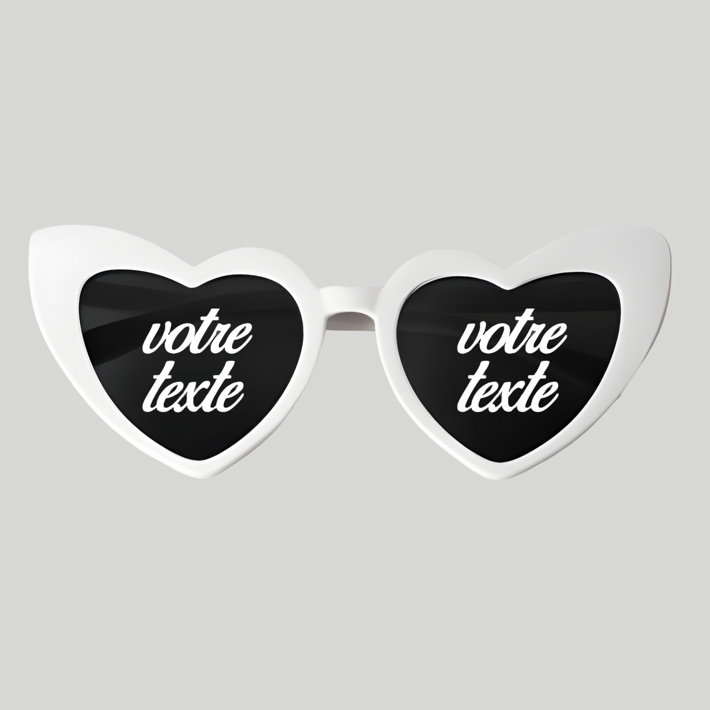 Lunettes Coeur à message - Message au choix