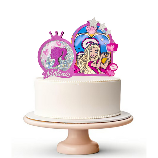 Cake Topper 3D Barbie — Le charme éclatant pour une fête inoubliable