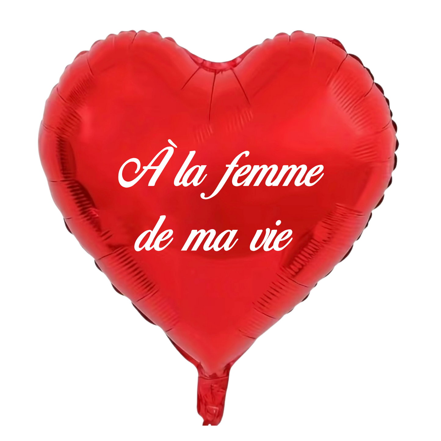 Ballon cœur métallique 80 cm – Émotion en Grand Format