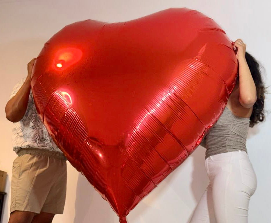 Ballon cœur métallique 152 cm – L’Inoubliable