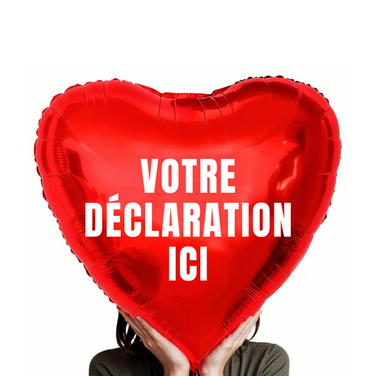 Ballon cœur métallique 80 cm – Émotion en Grand Format