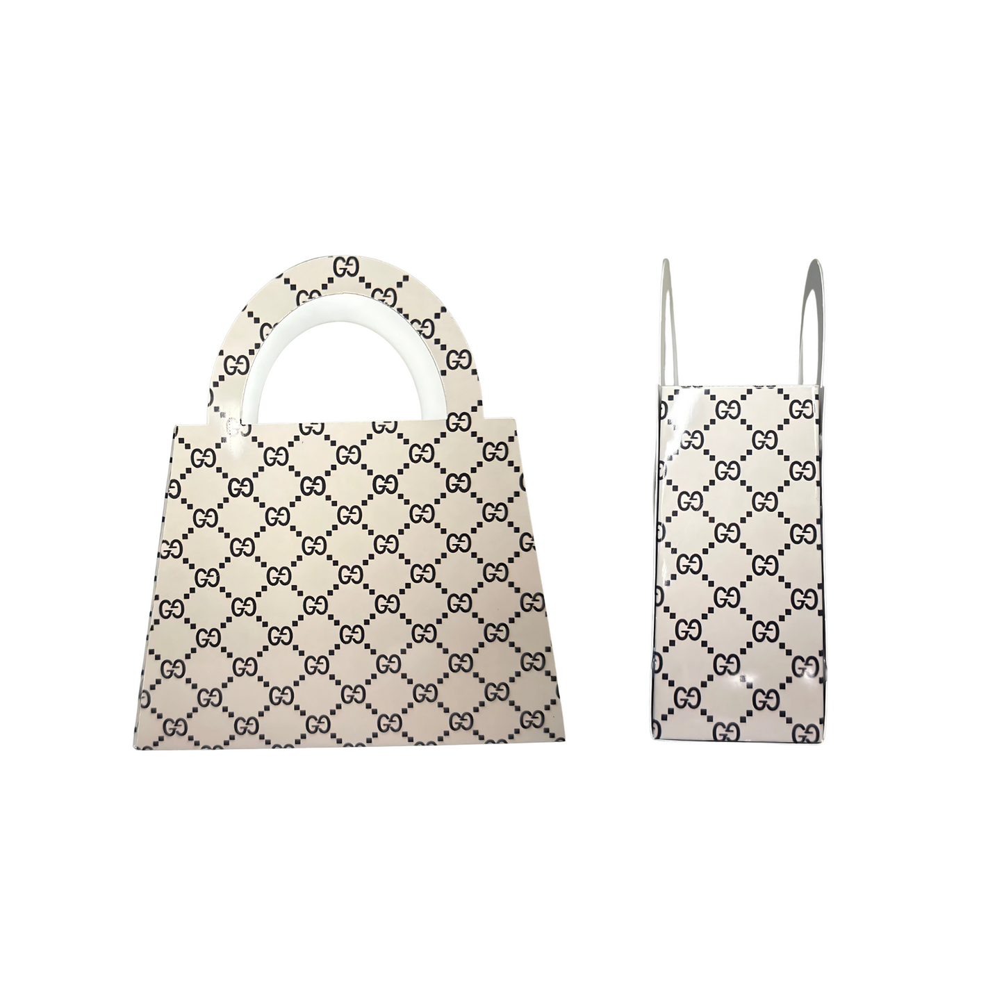 Mini sacs cadeaux luxe (lot de 10) – Finition miroir ou brillant photo – Modèles Chanel, Dior, YSL, Gucci, Louis Vuitton