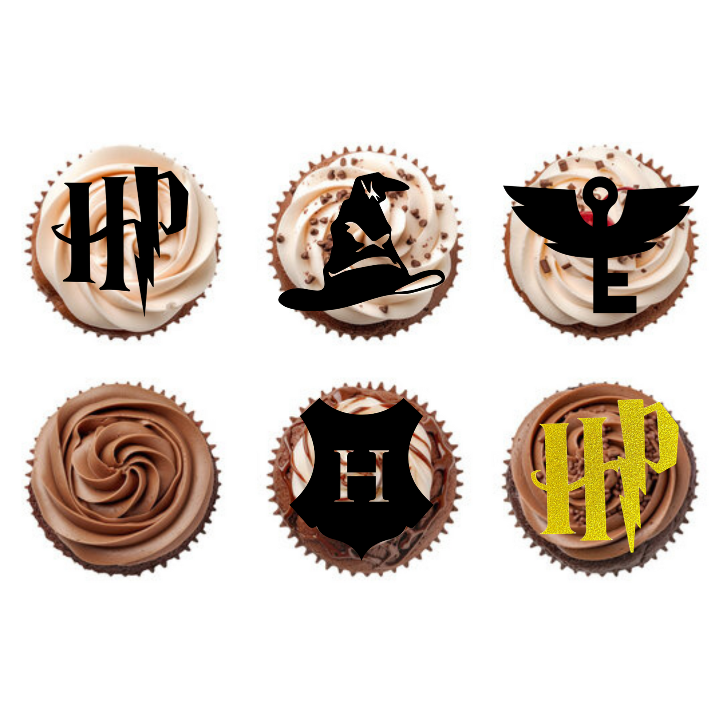 Cupcake face topper Harry Potter (lot de 10)